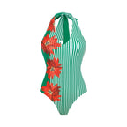 Women's Swimsuit with Ruffle Design and Matching Maxi Skirt