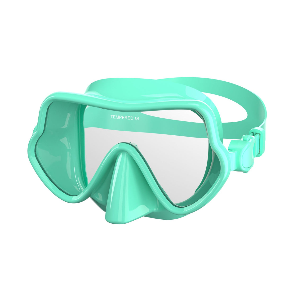 Diving Mask with Wide Field of Vision and Silicone Border