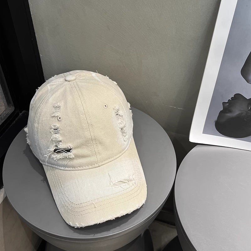 Men's Distressed Denim Cap