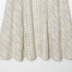 Women's Plaid Maxi Skirt with Flowing Cut