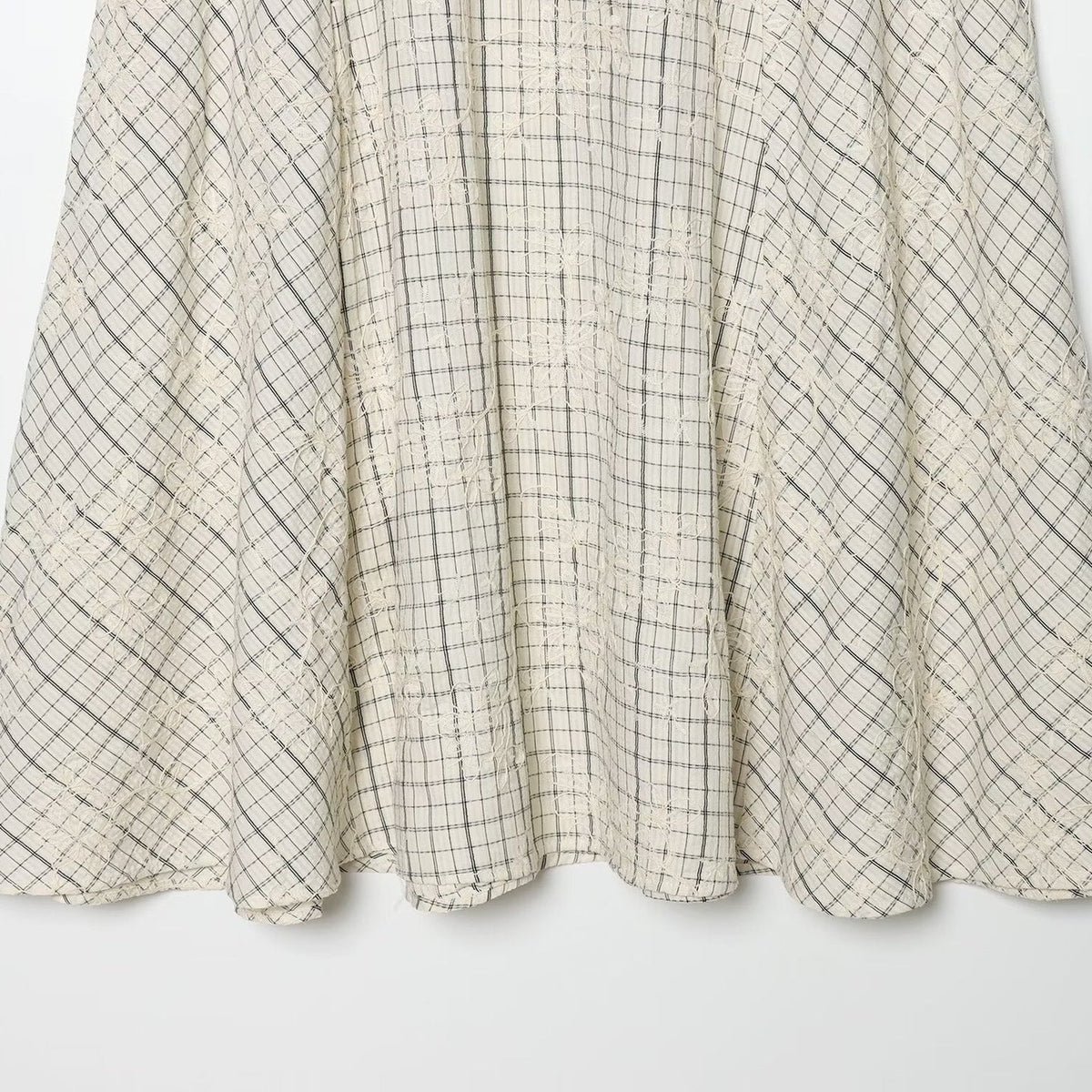 Women's Plaid Maxi Skirt with Flowing Cut