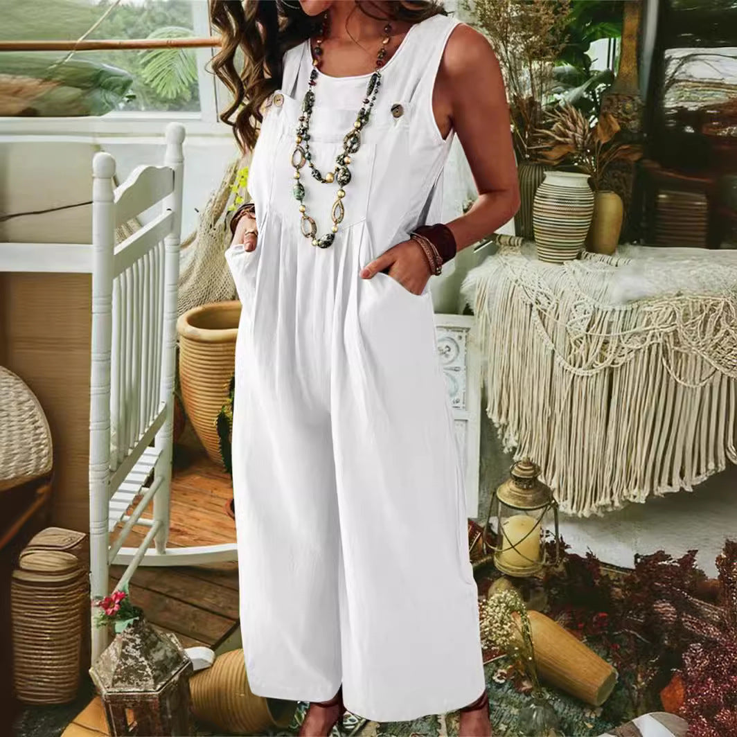 Casual Jumpsuit with Pockets and Stylish Cut