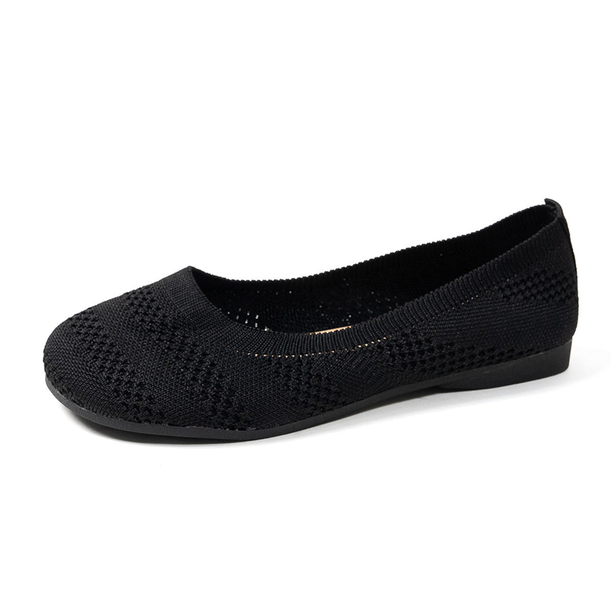 Women's Knit Ballet Flats with Non-Slip Sole