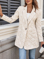 Elegant Blazer with Floral Embroidery