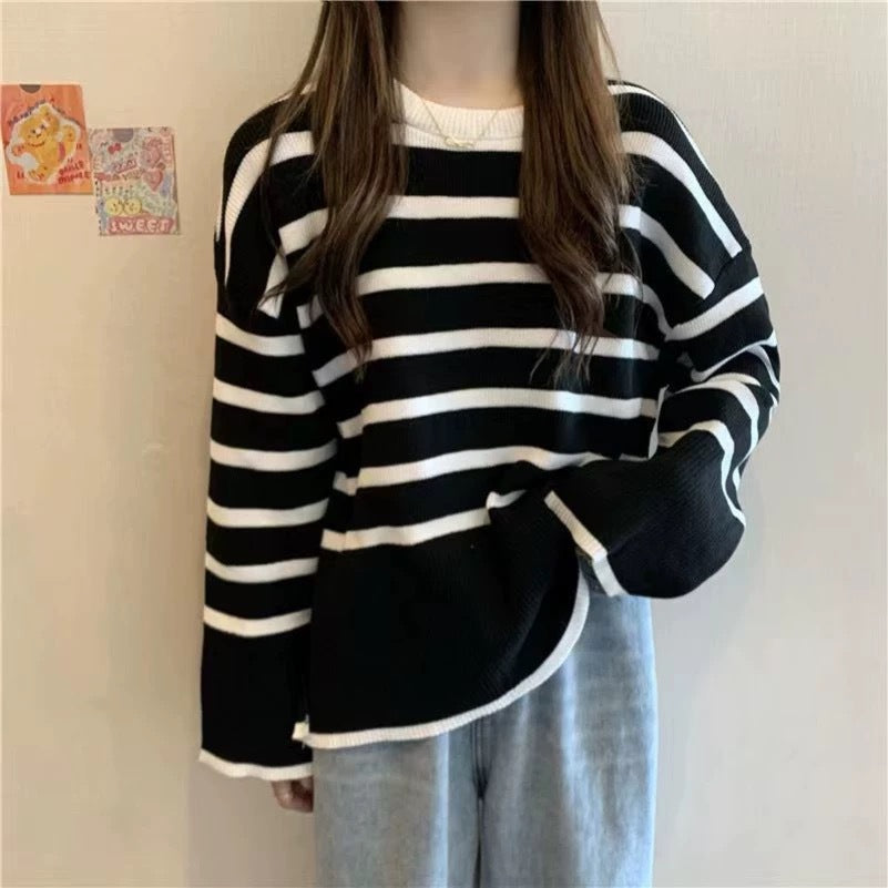 Women's Cozy Striped Knit Sweater