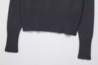 Women's Elegant Oversized Knit Sweater with Wide Round Neck