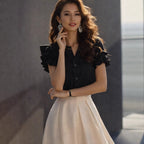 Women's Elegant Blouse with Ruffle Details
