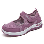 Women's Breathable Casual Shoes with Adjustable Hook-and-Loop Closure