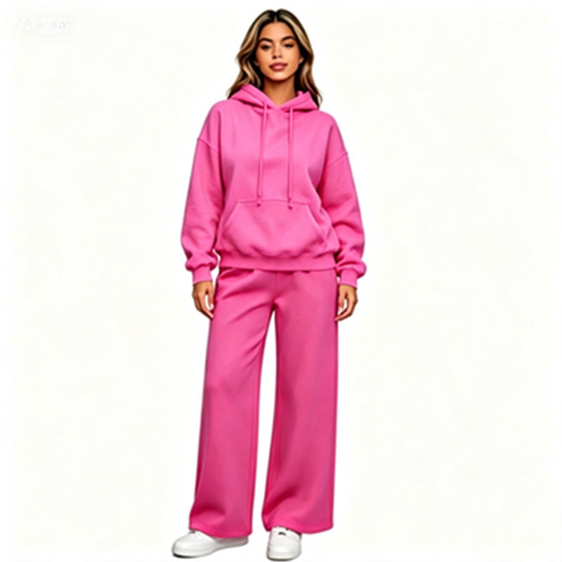Women's Comfortable Oversized Hoodie and Wide Jogging Pants Set