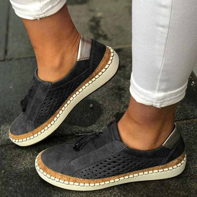 Women's Breathable Moccasins with Fringe Detail