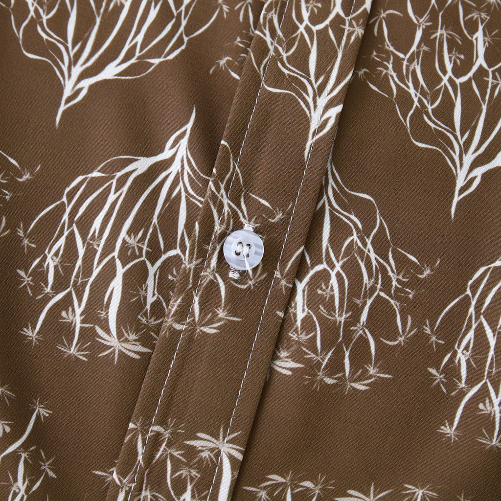 Women's Short-Sleeve Botanical Print Shirt