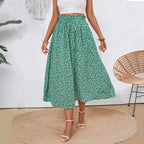 Women's Maxi Skirt with Floral Pattern