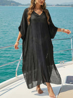 Women's Airy Beach Kaftan with V-Neck