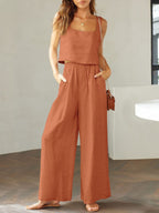 Women's Airy Two-Piece Ensemble with Loose Cut