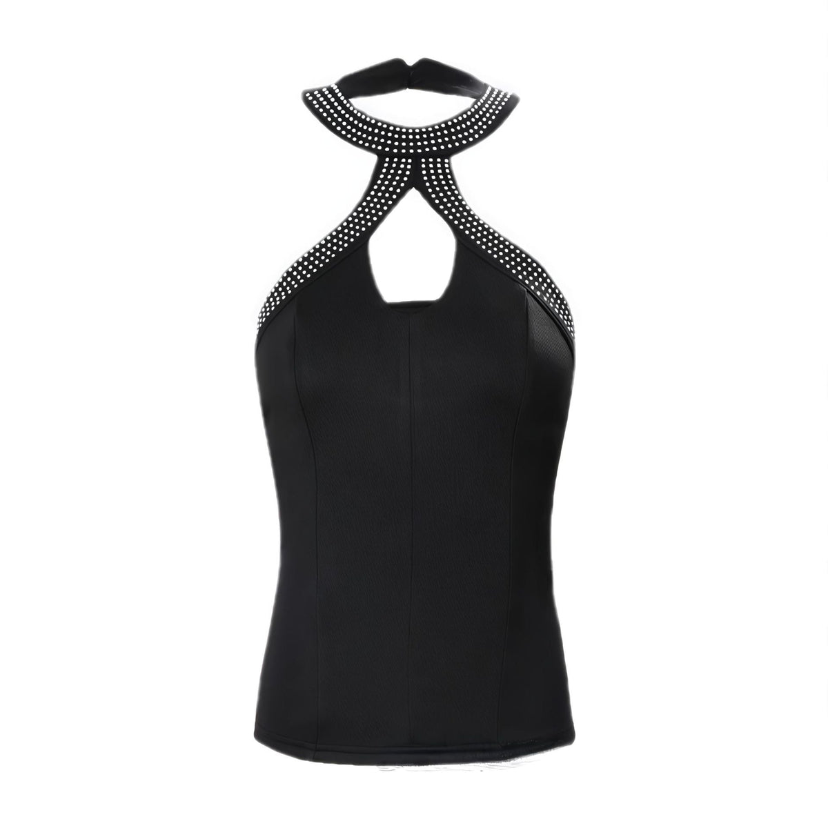 Women's Rhinestone Bodysuit with Open Back
