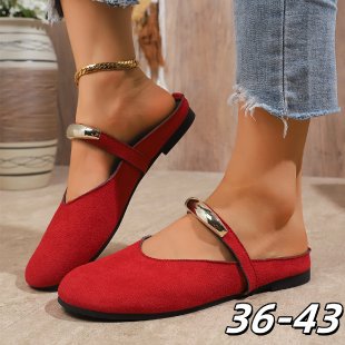 Women's Ballet Flats with Elegant Strap Trim