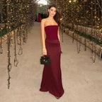 Women's Elegant Cocktail Maxi Dress with Off-Shoulder Design