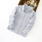 Women's Elegant Striped Long-Sleeve Shirt