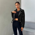 Women's Cropped Biker Jacket