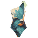 Women's Swimsuit Set with Elegant Asymmetrical Design and Playful Skirt Detail