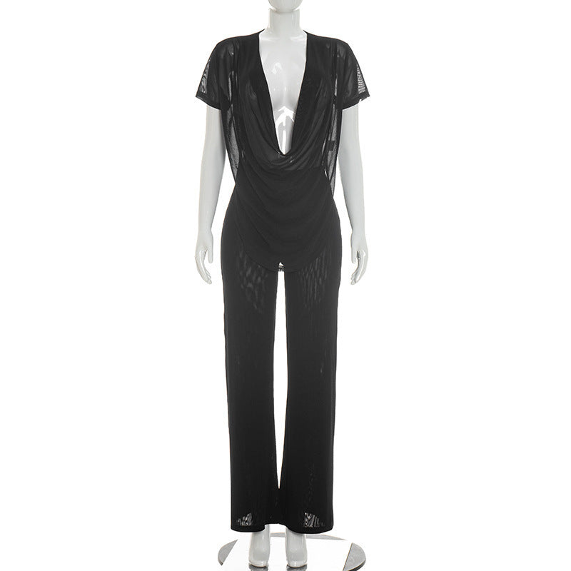 Women's Elegant Oversized Outfit in Flowy Fabric