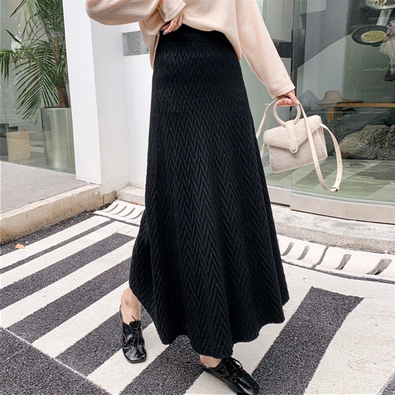 Maxi Skirt with Zigzag Pattern