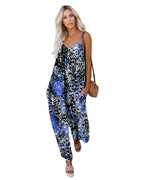 Casual Jumpsuit with Adjustable Straps and Floral Print