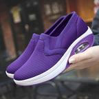 Women's Breathable Slip-On Sneakers with Cushioned Sole and Flexible Design