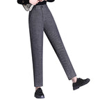 Women's Elegant High-Waist Fabric Pants