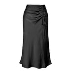 Women's Midi Skirt with Ruching