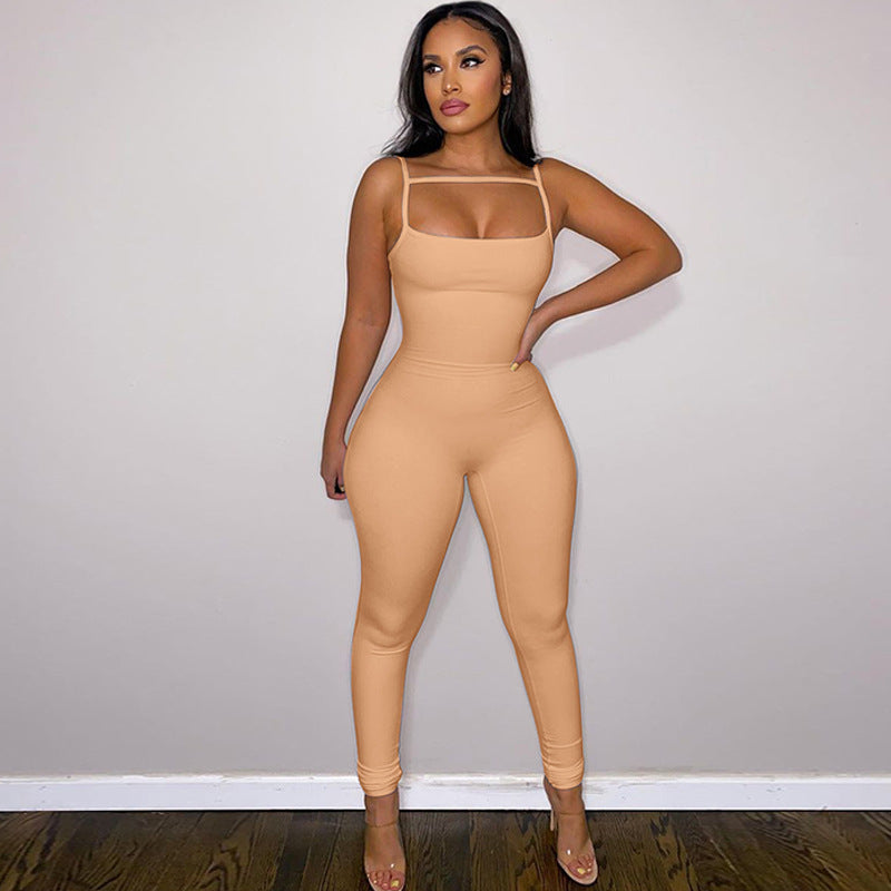 Women's Slim-Fit Long-Sleeve Jumpsuit