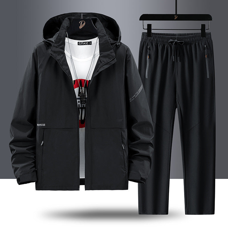Men's Practical Sports Set with Jacket and Pants