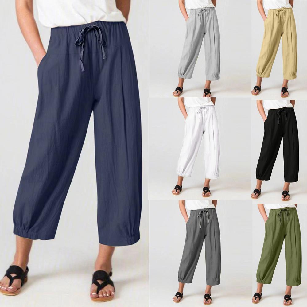 Women's Elegant Loose Palazzo Pants with Elastic Waistband