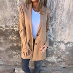 Women's Elegant and Comfortable Suede Blazer