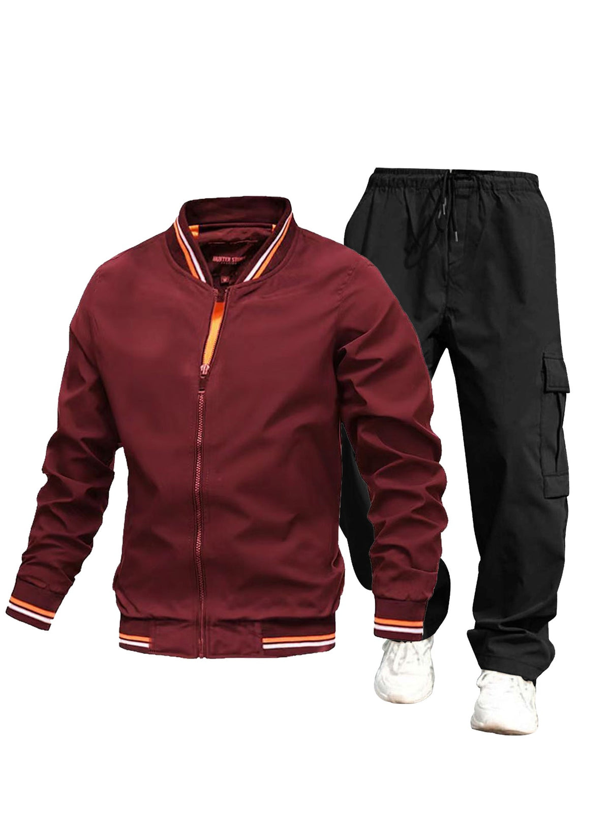Men's sporty jacket and cargo pants set