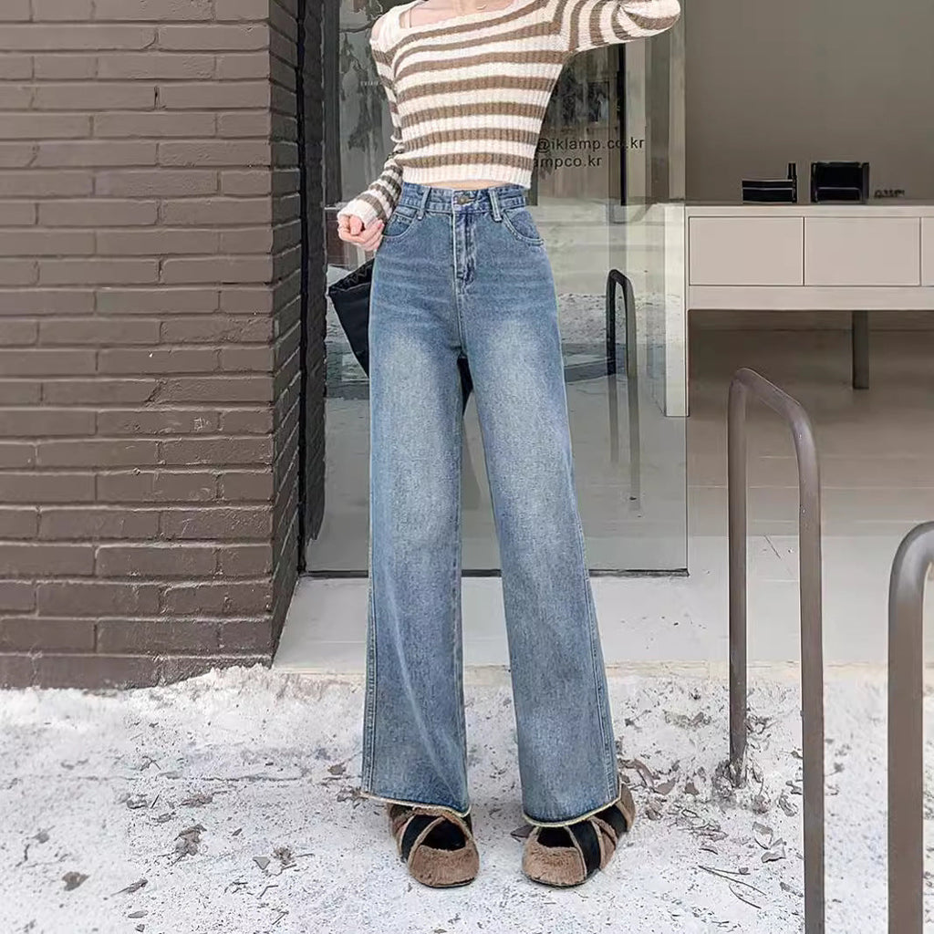 Women's High-Waisted Wide-Leg Jeans