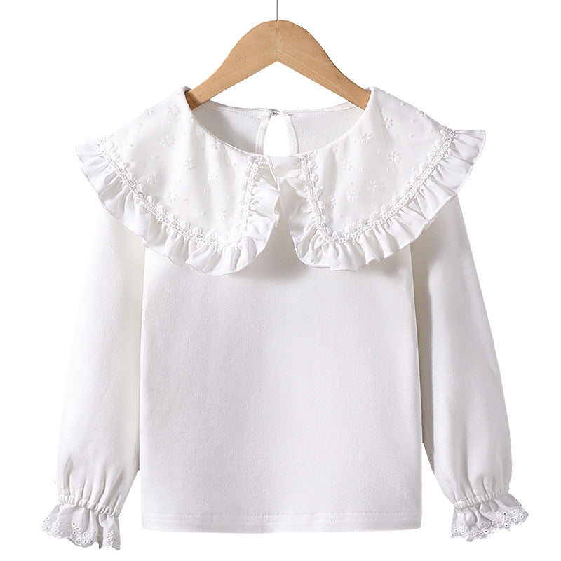 Women's Blouse with Large Ruffle Collar