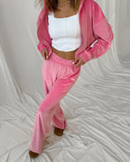 Women's Cropped Thermo-Fleece Set with Half-Zip