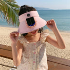 Kids' Sun Hat with Solar Fan and LED Lights