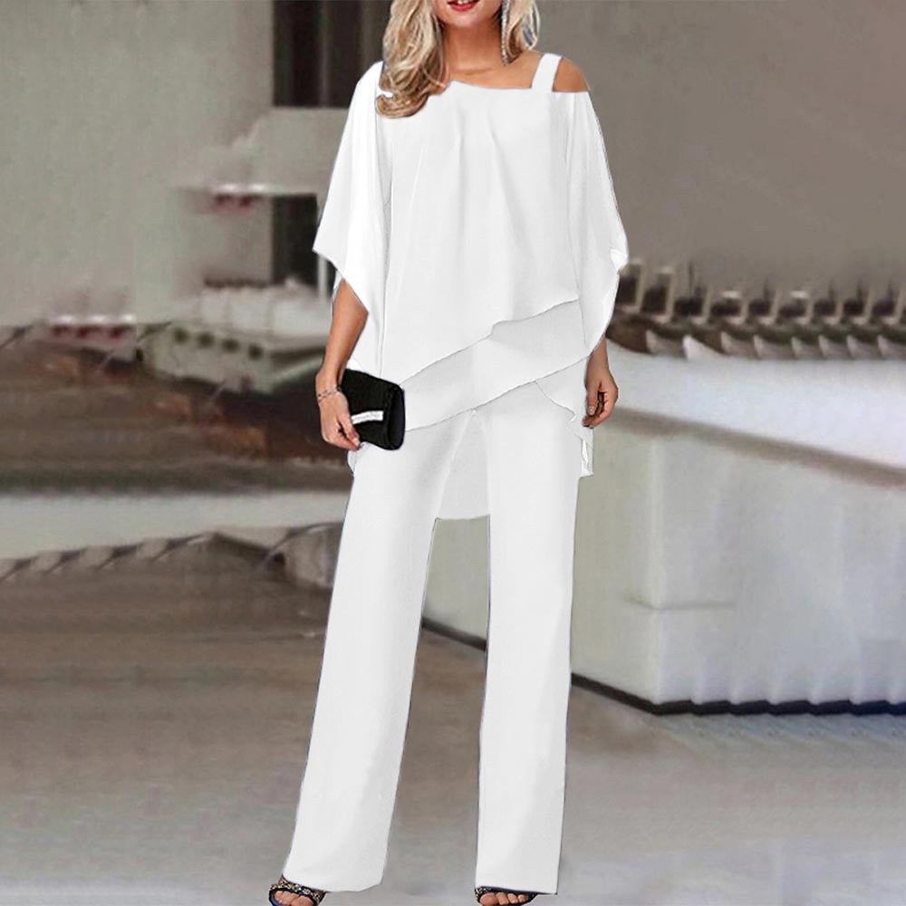 Women's Airy Off-Shoulder Overall with Wide Legs