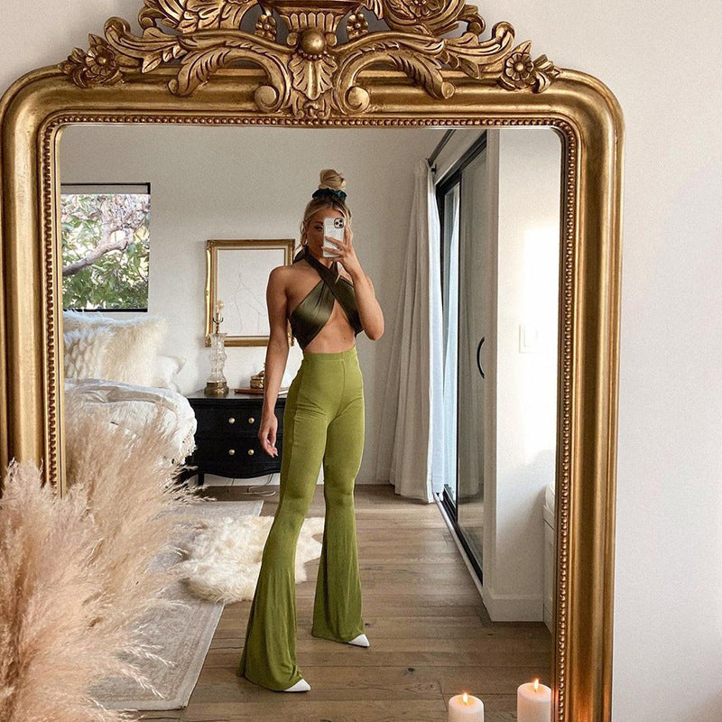 Women's High-Waisted Flared Leggings