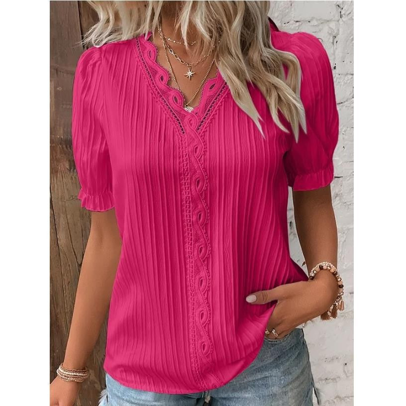 Women's Blouse with Refined Ruffle Detail