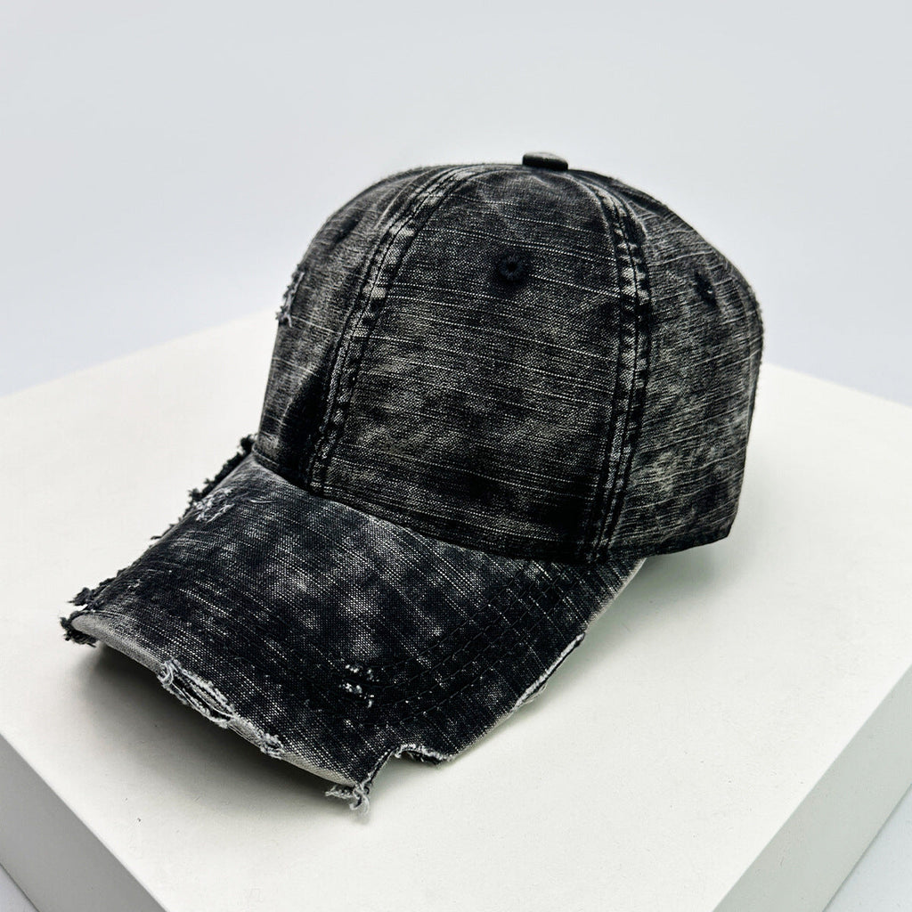 Men's Distressed Denim Baseball Hat