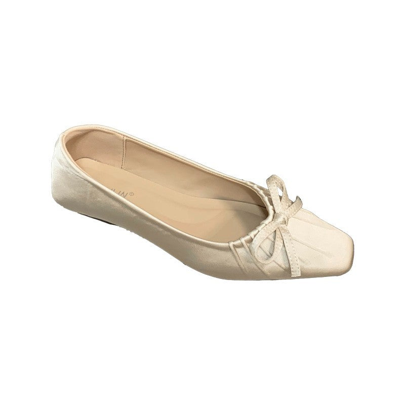 Women's Ballet Flats with Decorative Bow Detail