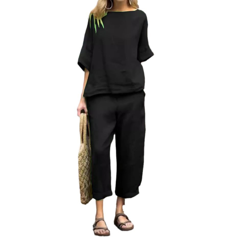 Women's Casual Lounge Set in Breathable Fabric