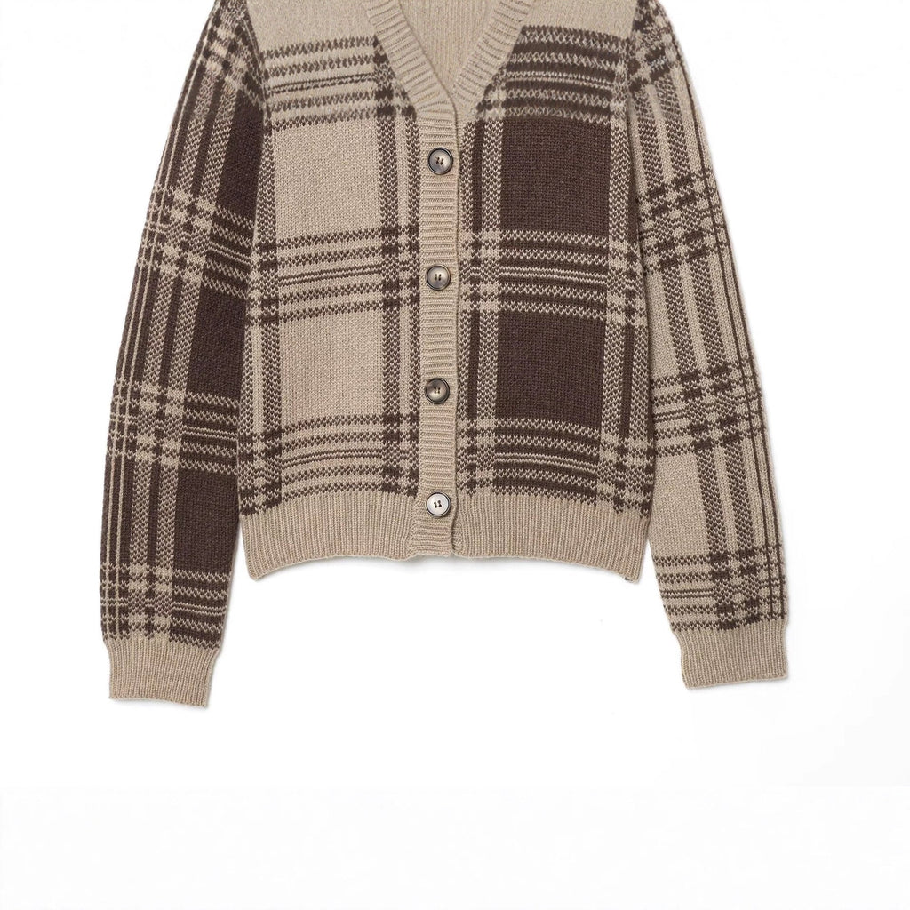 Women's Patterned Cardigan with Button Details