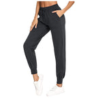 Women's Comfortable Athletic Pants with Elastic Waist and Side Pockets