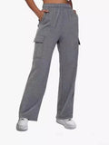 Women's Wide-Leg Cargo Pants with Side Pockets