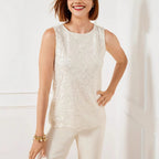 Women's Functional Blouse with Sequins
