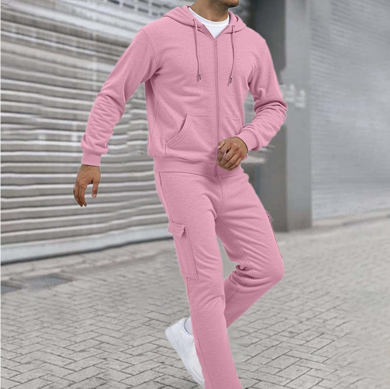 Men's Sporty Zip Sweat Set